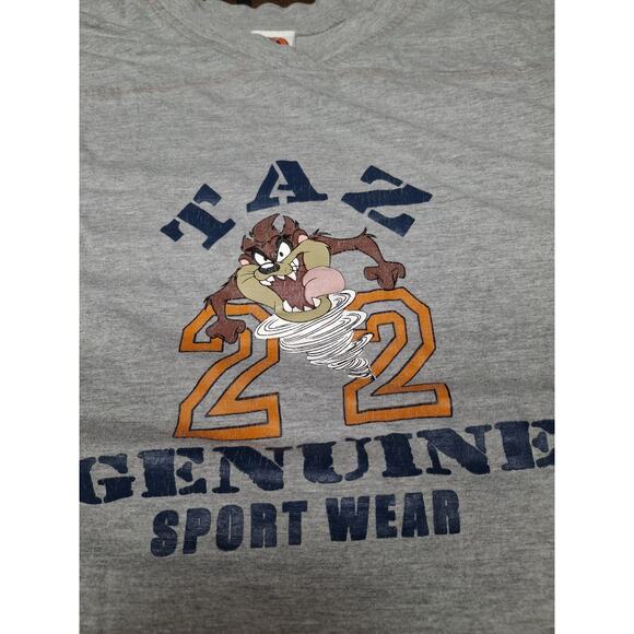 Vintage Looney Tunes Taz Genuine Sportswear Womens Long Sleeve Gray Shirt XL? - Picture 2 of 6